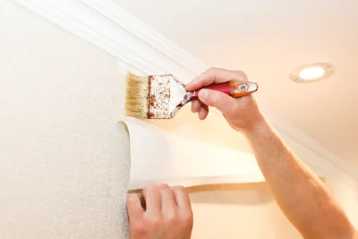 Pose de papier peint à Montaillé — revêtements muraux et toiles de verre